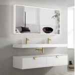 Moonlight Led Mirror Shaving Cabinet With Solid Surface stone Edge 1500